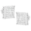 Boucles d'oreilles en diamant taille princesse de 2 carats en or blanc 10K