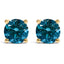 Boucles d'oreilles en diamant bleu cultivé en laboratoire en or blanc 14K