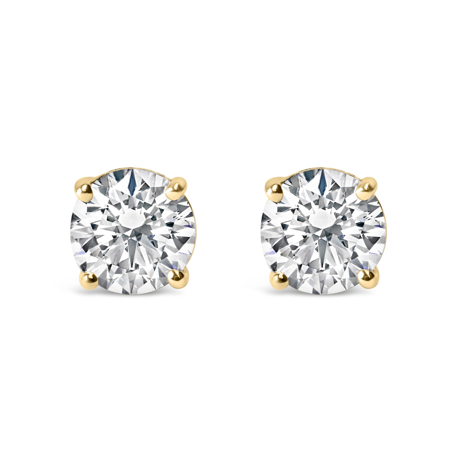 Boucles d'oreilles en diamant solitaire lab grown en or blanc 14K 3.0 Cttw