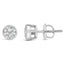 14K White Gold Lab Grown Diamond Bezel Solitaire Stud Earrings