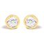 14K White Gold Lab Grown Diamond Bezel Solitaire Stud Earrings