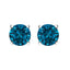 Boucles d'oreilles en diamant bleu cultivé en laboratoire en or blanc 14K