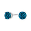 Boucles d'oreilles en diamant bleu cultivé en laboratoire en or blanc 14K