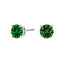 14K White Gold Lab Grown Green Diamond Solitaire Stud Earrings