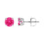 Pendientes de Stud de Diamante Rosa Creado en Laboratorio de Oro Blanco de 10K