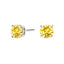 Boucles d'oreilles en diamant jaune lab-grown en or blanc 14K