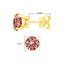 Boucles d'oreilles solitaires en diamant rose cultivé en laboratoire en or jaune 14K