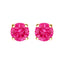 Boucles d'oreilles solitaires en diamant rose cultivé en laboratoire en or jaune 14K