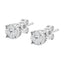 Pendientes de Stud de Diamante en Clúster de Plata Esterlina .925