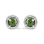 Pendientes de Stud Solitario de Diamante Negro en Plata de Ley .925
