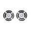 Pendientes de Stud con Halo de Diamantes en Plata Esterlina Baño de Rodio Negro