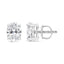Pendientes de diamante ovalado cultivado en laboratorio de oro blanco de 14K
