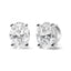 Pendientes de Stud de Diamante Ovalado Creado en Laboratorio de Oro Blanco de 14K