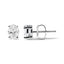 Pendientes de Stud Solitario de Diamante Ovalado Creado en Laboratorio en Oro Blanco de 14K