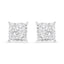 14K White Gold Princess-Cut Diamond Quad Stud Earrings