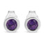 Pendientes de Stud de Rubí Rojo Creado de 3.5mm en Plata Esterlina .925