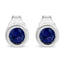 Pendientes de Stud de Rubí Rojo Creado de 3.5mm en Plata Esterlina .925