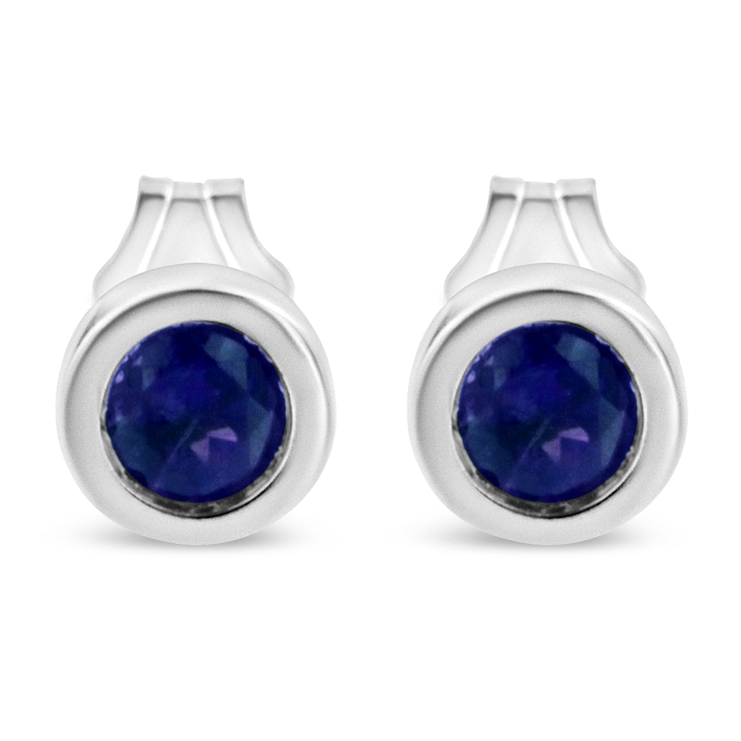 Pendientes de Stud de Rubí Rojo Creado de 3.5mm en Plata Esterlina .925