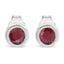 Pendientes de Stud de Rubí Rojo Creado de 3.5mm en Plata Esterlina .925