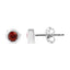 Pendientes de Stud de Rubí Rojo Creado de 3.5mm en Plata Esterlina .925