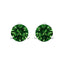 14K White Gold Lab Grown Green Diamond Stud Earrings