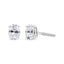 Pendientes de diamante ovalado cultivado en laboratorio de oro blanco de 14K