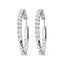 14K White Gold Lab Grown Diamond Inside Out Hoop Earrings