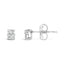 14K White Gold Oval Lab-Grown Diamond Stud Earrings
