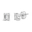 14K White Gold Emerald Cut Lab-Grown Diamond Stud Earrings