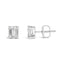14K White Gold Emerald Cut Lab-Grown Diamond Stud Earrings