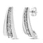 Pendientes Huggie Graduados de Diamante en Plata Esterlina .925