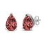 Boucles d'oreilles en diamant rose en forme de poire lab grown en or blanc 14K
