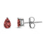 Boucles d'oreilles en diamant rose en forme de poire lab grown en or blanc 14K