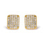 Pendientes de Aro Cuadrados con Diamantes en Oro Amarillo de 14K