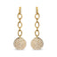 14K Yellow Gold Diamond Dangle Chain Earrings