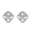 Boucles d'oreilles en rhombus en argent sterling 925 avec diamants