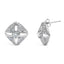 Boucles d'oreilles en rhombus en argent sterling 925 avec diamants