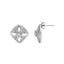 Boucles d'oreilles en rhombus en argent sterling 925 avec diamants