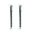 Boucles d'oreilles créoles en diamant traité bleu en argent sterling .925 à l'intérieur et à l'extér