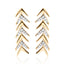 Pendientes de Stud en Forma de Flecha Chevron de Plata Esterlina Bañados en Oro Amarillo de 18K con