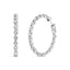 14K White Gold Lab Grown Diamond Inside-Out Hoop Earrings