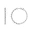 14K White Gold Lab Grown Diamond Inside-Out Hoop Earrings