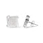 10K White Gold 1/2 Cttw Princess Diamond Square and Swirl Stud Earrings