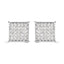 Boucles d'oreilles en diamant composite princesse en or blanc 10K