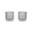 Pendientes de aro con diamantes en oro blanco de 10 quilates - 1.0 Cttw