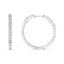 Pendientes de aro de diamantes princesa en oro blanco de 14K - 1.0 Cttw
