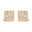 14K Yellow Gold Princess-Cut Diamond Square Stud Earrings