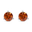 14K White Gold Lab-Grown Orange Diamond Stud Earrings