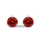 14K White Gold Red Lab-Grown Diamond Solitaire Stud Earrings