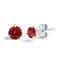 14K White Gold Red Lab-Grown Diamond Solitaire Stud Earrings